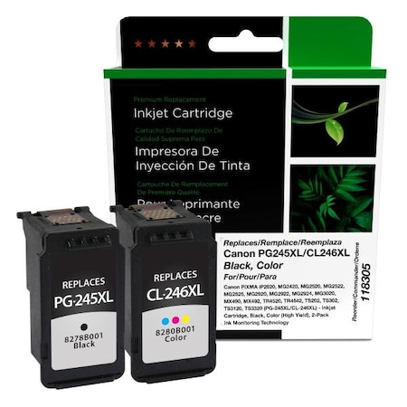 Clover Imaging Group Imaging Remanufactured High Yield Black, Color Ink Cartridges 118305